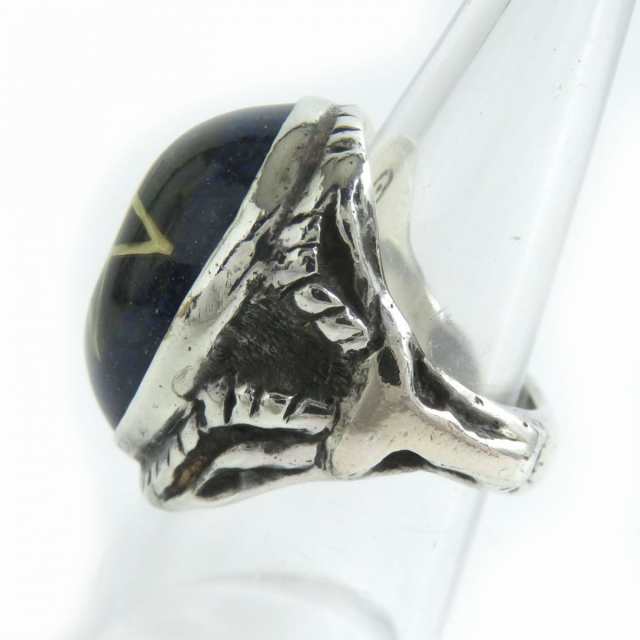 美品△ALEX STREETER アレックスストリーター ANGEL HEART RING SV925 ラピスラズリ エンジェルハート リング／指輪 15号 総重量17.8g 箱付の通販は