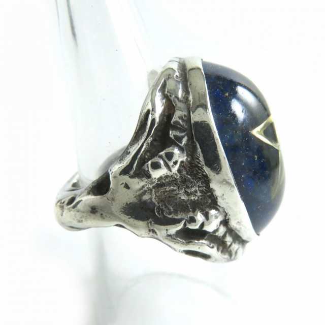 美品△ALEX STREETER アレックスストリーター ANGEL HEART RING SV925 ラピスラズリ エンジェルハート リング／指輪 15号 総重量17.8g 箱付の通販は