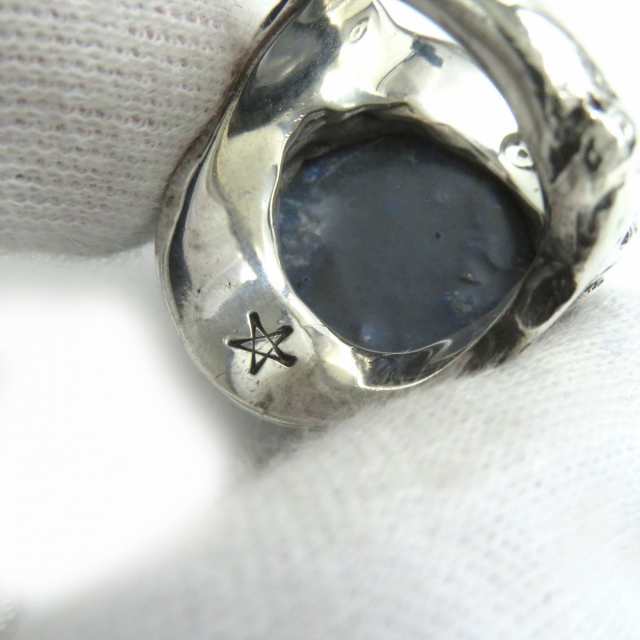 美品△ALEX STREETER アレックスストリーター ANGEL HEART RING SV925 ラピスラズリ エンジェルハート リング／指輪 15号 総重量17.8g 箱付の通販は