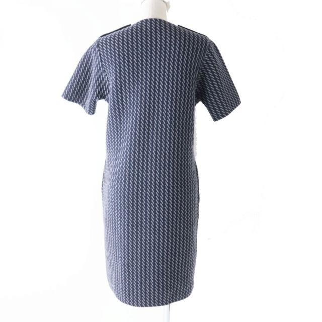 CHANEL ネイビー ホワイト袖 ワンピース ゴールドボタン