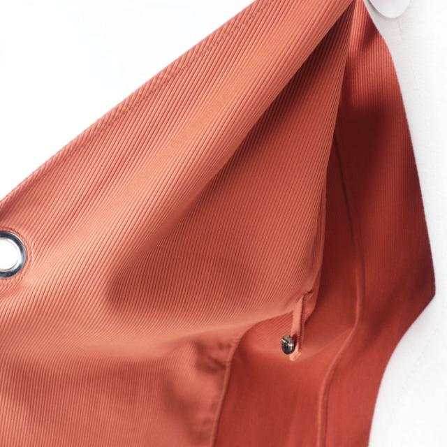 HERMES - 極美品◎正規品 フランス製 HERMES エルメス 22SS ROBE PORTEFEUILLE レディース ロング丈 ベスト/ジレ テラコッタ 40 極美品◎正規品 フランス製 HERMES エルメス 22SS ROBE
