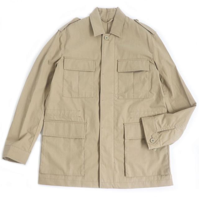 美品□MACKINTOSH/マッキントッシュ ロゴボタン WZIP フライフロント ハンティングジャケット/コート ベージュ 40 イタリア製 正規品の通販は