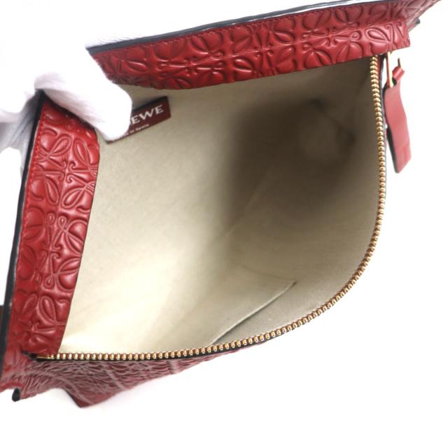 極美品▽LOEWE ロエベ リピート アナグラム レザークラッチバッグ 