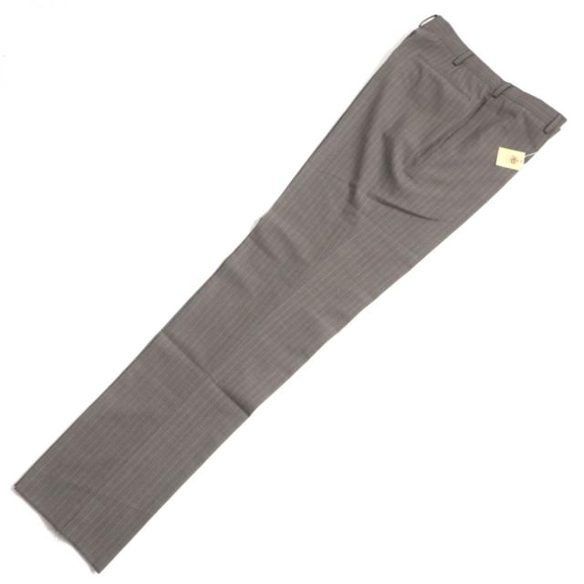 未使用品▼定価143000円 J.PRESS ジェイプレス ストライプ柄 PIACENZA社製生地使用 ウール×シルク シングルスーツ グレージュ 36L 正規品