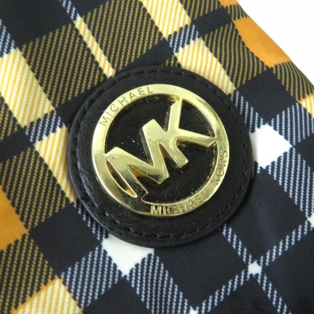 【ドンドン見直し】極美品△正規品 マイケルコース JF92HY8CTW チェック柄 スタンドカラーダウンジャケット ショート丈 イエロー系 S ドンドン見直し】極美品△正規品 マイケルコース JF92HY8CTW チェック