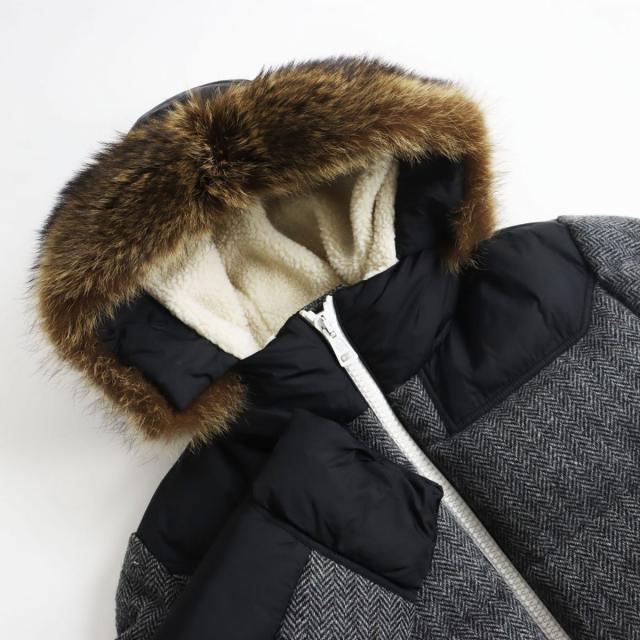 モンクレール　Moncler ヘリンボーン ダウンジャケット 美品○21-22AW MONCLER モンクレール ROBERT ヘリンボーン柄