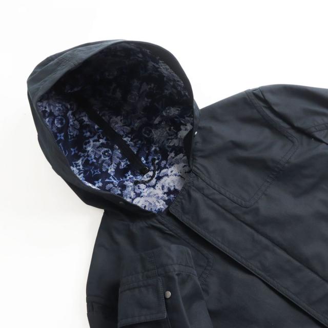 極美品●定価572000円 21SS ルイヴィトン 1A8HI 裏地モノグラムタペストリー 3-IN-1 テクニカルパーカー/コート ブラック 48 伊製 正規品 ルイ・ヴィトン パルク ブランドオフ LOUIS VUITTON リュックサック