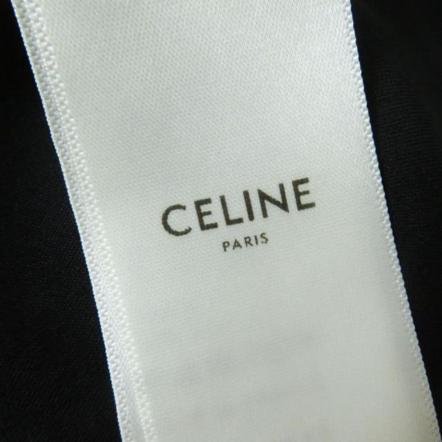 極美品◎正規品 フランス製 CELINE セリーヌ 2R412865C キャップスリーブ付きフルイドドレス／ワンピース ブラック 34_5