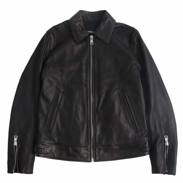 極美品□1PIU1UGUALE3×野口強 ウノピュウ MRB494 ZIPUP カウレザー シングルライダース/ブルゾンジャケット ブラック IV 日本製 正規品の通販は