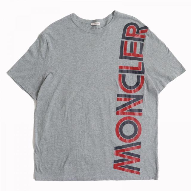 極美品△正規品 MONCLER モンクレール MAGLIA T-SHIRT ロゴ入り クルー 