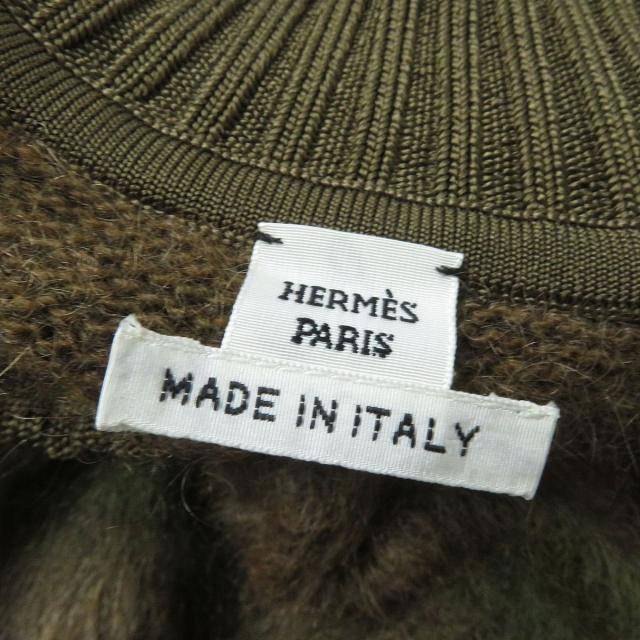 HERMES - 未使用品★正規品 2022年 エルメス シルク×モヘア×カシミヤ ハイネック 長袖 ニット／トップス レディース 36 ブラウン系 伊製 タグ付き 未使用品☆正規品 2022年 エルメス シルク×モヘア×カシミヤ