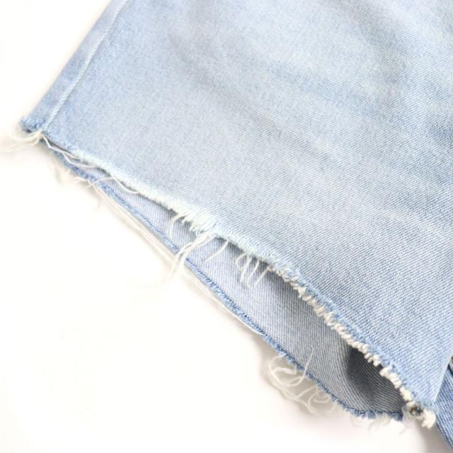 未使用品△正規品 グッチ×ザ ノースフェイス 21SS 640399 レザーロゴパッチ付 ウォッシュドデニム ショートパンツ ライトブルー 30 メンズの通販は