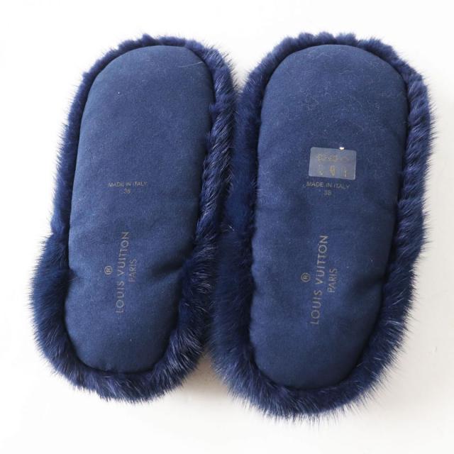 LOUIS VUITTONミンクファー ルームシューズ スリッパ レディースLV