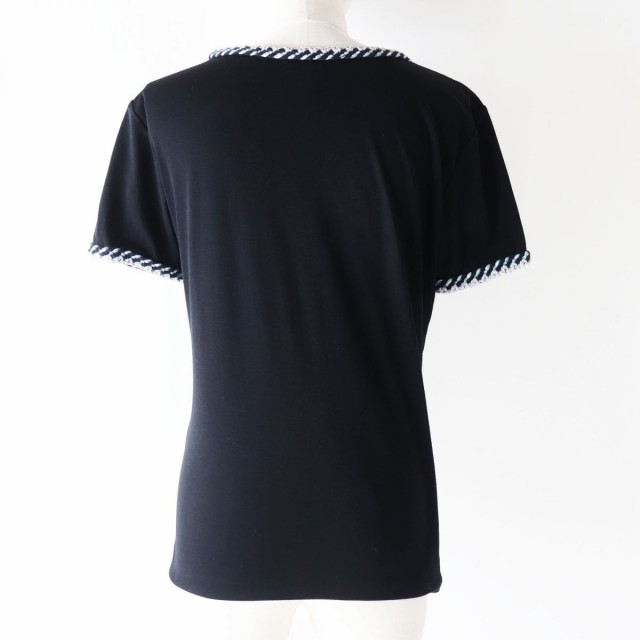 極美品◎イタリア製 CHANEL シャネル P58290 レディース ココマークプレート付き 半袖 カットソー／Ｔシャツ ブラック×水色×ラメ  38の通販はau PAY マーケット - 衣類＆ブランドリサイクルGREEN | au PAY マーケット－通販サイト