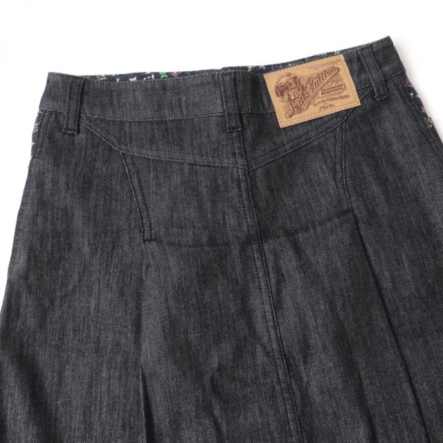 Louis Vuittonブラックデニム☆ボックス型スカート装飾ファスナートップ 9210090460016.jpg