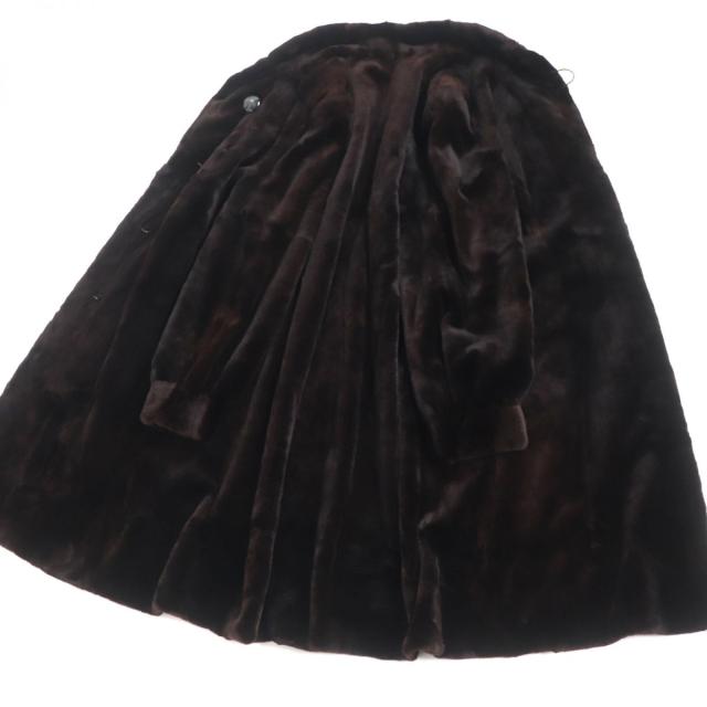 極美品★ROYAL SAGA MINK　ロイヤルサガミンク　シェアードミンク　本毛皮コート　ブラウン　F　毛質柔らか◎ □美品□SAGA MINK ROYAL サガミンクロイヤル コート ロング