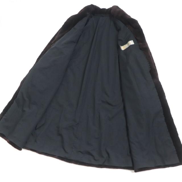 極美品★ROYAL SAGA MINK　ロイヤルサガミンク　シェアードミンク　本毛皮コート　ブラウン　F　毛質柔らか◎ □美品□SAGA MINK ROYAL サガミンクロイヤル コート ロング