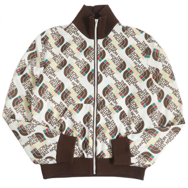 【ドンドン見直し】未使用品□651321 グッチ ザ・ノースフェイス ロゴ総柄 ZIPUP トラックジャケット/ジャージ 白系 S 伊製 正規品