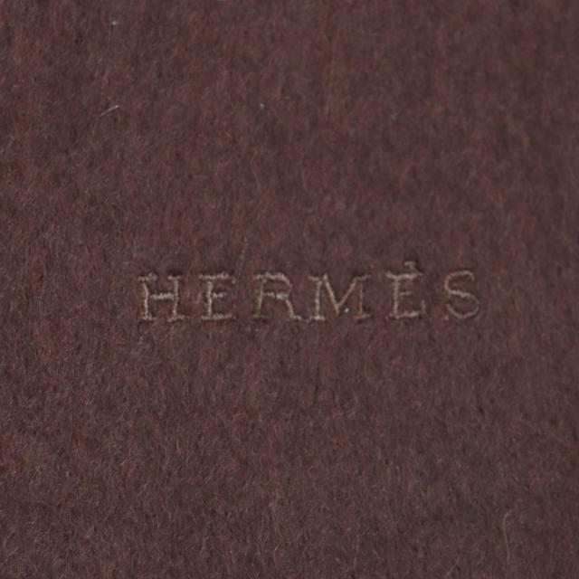 美品▽HERMES エルメス ロゴ刺繍入り フリンジ付き カシミヤ100 美品▽HERMES エルメス ロゴ刺繍入り フリンジ付き カシミヤ100