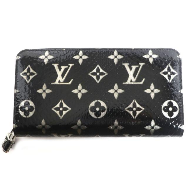 未使用品▼LOUIS VUITTON ルイヴィトン N96955 エキゾチック パイソンレザー モノグラム ジッピーウォレット 黒×シルバー 仏製 袋付きの通販は 198,000円