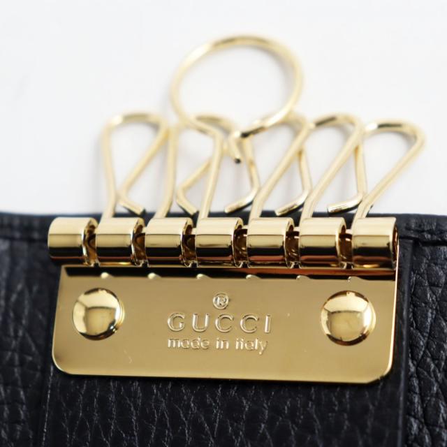 【美品】GUCCI　キーケース　6連　 マーモント　レザー ブラック　ゴールド 楽天市場】GUCCI グッチ6連キーケースGGロゴ 刻印ロゴ