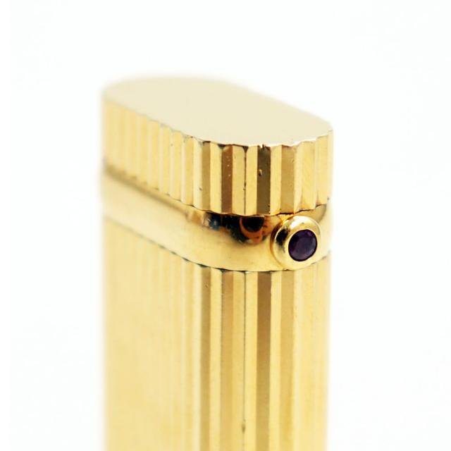 カルティエ ライター/クリーム色×ゴールド ライター/オーバル 着火確認済