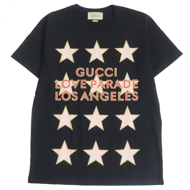 【セール】GUCCI ロゴ半袖Tシャツ 615044 ギフトラッピング可 極美品□GUCCI/グッチ 615044 BOUTIQUE ウェブライン ロゴ
