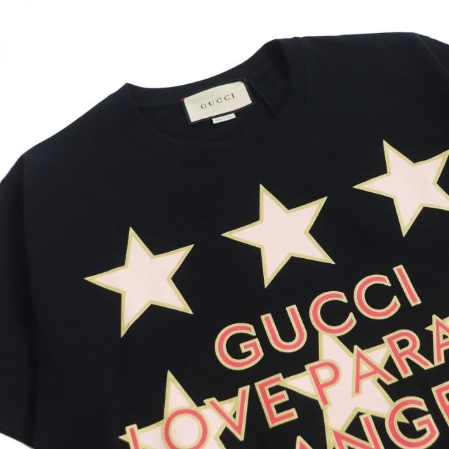 【セール】GUCCI ロゴ半袖Tシャツ 615044 ギフトラッピング可 極美品□GUCCI/グッチ 615044 BOUTIQUE ウェブライン ロゴ