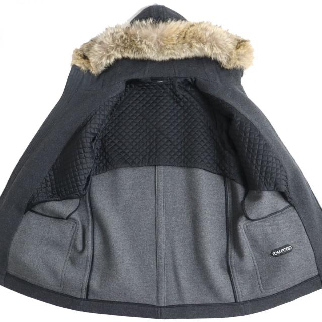 ドンドン見直し】極美品△トムフォード ファー・フード・レザーパッチ