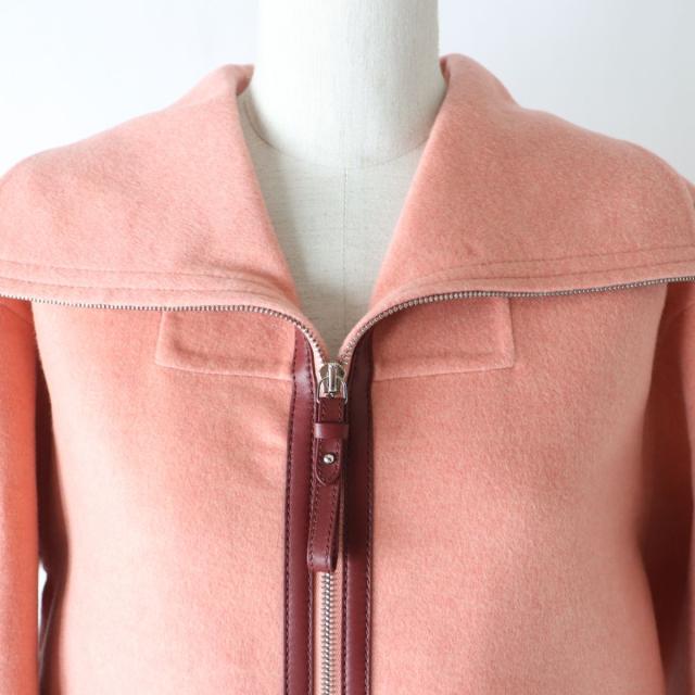 未使用品★参考定価900000円 エルメス 2022年 ベビーカシミヤ100％ ショールカラー ジャケット ピンク 36 仏製 ハンガー・ガーメント付き 未使用品☆参考定価900000円 エルメス 2022年 ベビーカシミヤ100