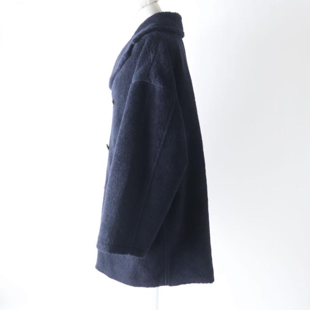 【ドンドン見直し】極美品★ 正規品 サードマガジン A0823FC 233 金ボタン付き ボアPコート レディース 紺 9 日本製_1