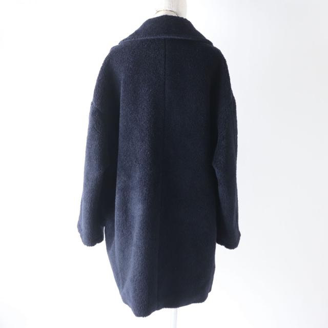 【ドンドン見直し】極美品★ 正規品 サードマガジン A0823FC 233 金ボタン付き ボアPコート レディース 紺 9 日本製_2