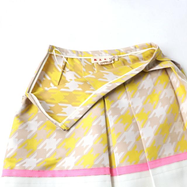 未使用品☆19年 MARNI マル二 GOMA0074MQ Macro Houndstooth Skirt