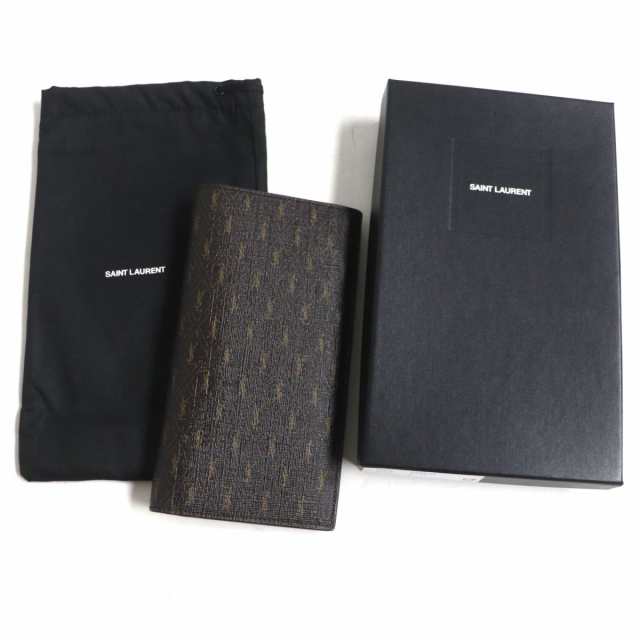 美品▽SAINT LAURENT PARIS サンローランパリ ロゴ総柄 PVC×レザー 2つ折り長財布/ロングウォレット ダークブラウン 仏製  メンズ 箱付きの通販はau PAY マーケット - 衣類＆ブランドリサイクルGREEN | au PAY マーケット－通販サイト