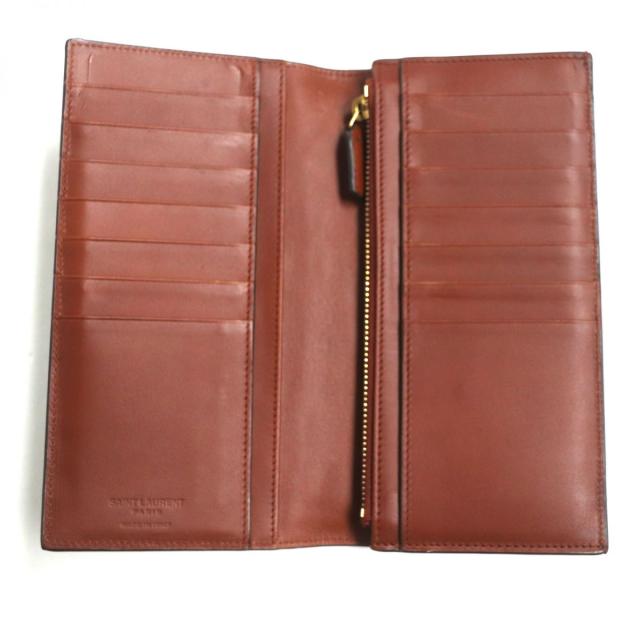 美品▽SAINT LAURENT PARIS サンローランパリ ロゴ総柄 PVC×レザー 2  