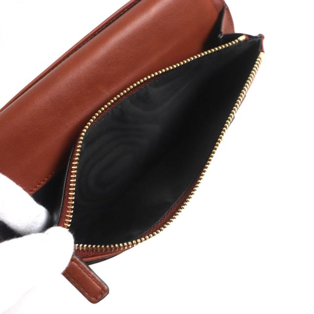 美品▽SAINT LAURENT PARIS サンローランパリ ロゴ総柄 PVC×レザー 2  