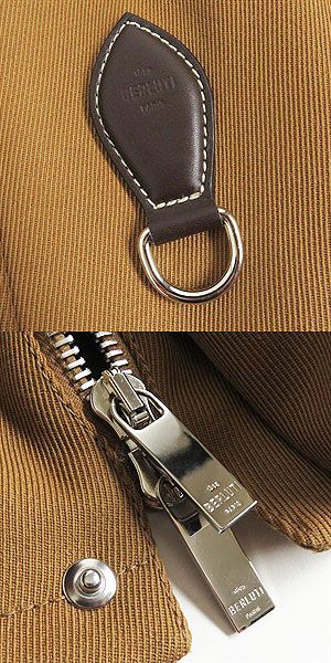 未使用品□BERLUTI/ベルルッティ 裏地カリグラフィ パティーナレザー使い WZIP ブルゾンジャケット/カバーオール キャメル 52 伊製 正規品 未使用品□BERLUTI/ベルルッティ 裏地カリグラフィ パティーナレザー