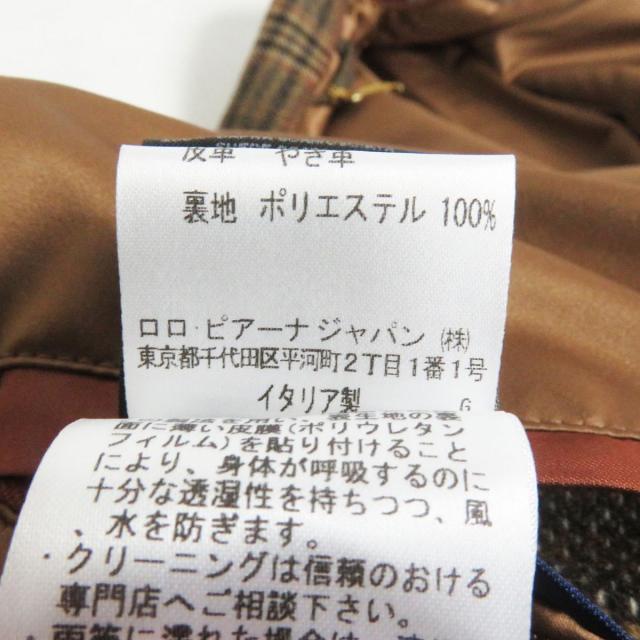 未使用品□ロロピアーナ FAL4288 チェック柄 ロゴボタン WZIP
