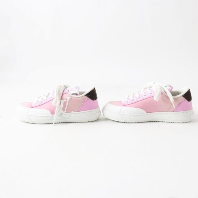 未使用品◎22年 LOUIS VUITTON ルイヴィトン 1AA16X レディース チャーリーライン LVロゴ レースアップ ローカットスニーカー PK×WH 35 ドンドン見直し】未使用品◎22年 ルイヴィトン 1AA16X レディース