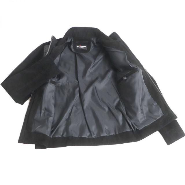 美品□KITON/キートン ラムスキン スウェード クロコダイル使い レザー