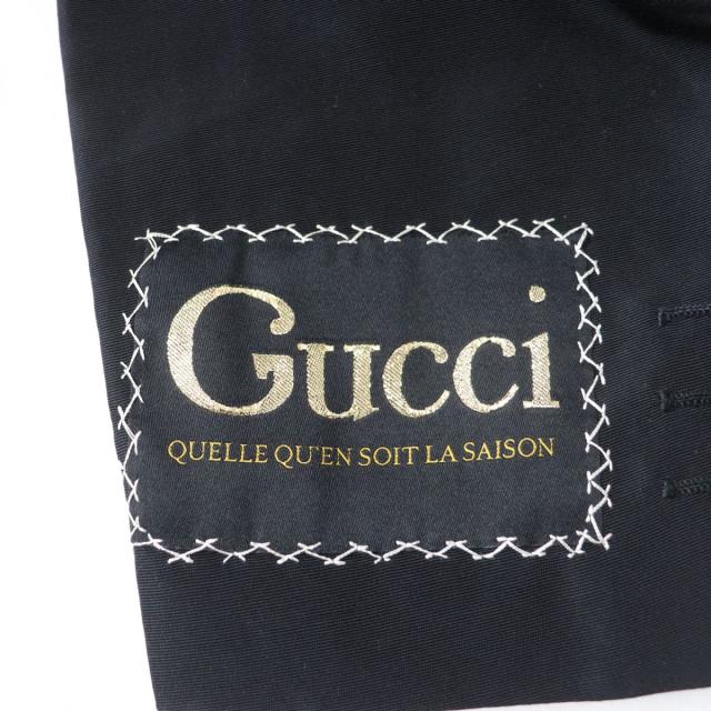 極美品★2020年 正規品 GUCCI グッチ 619324 ビジュー装飾 裏地GG柄 ロング丈 ベルテッドコート レディース 黒 伊製_6