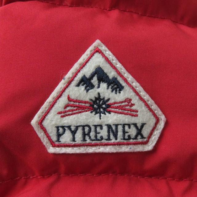 極美品★正規品 ピレネックス SPOUTNIC SOFT スプート ニック フード・ロゴワッペン付き ZIP UP ダウン ジャケット 赤 36 ブルガリア製 極美品☆正規品 ピレネックス SPOUTNIC SOFT スプート ニック フード