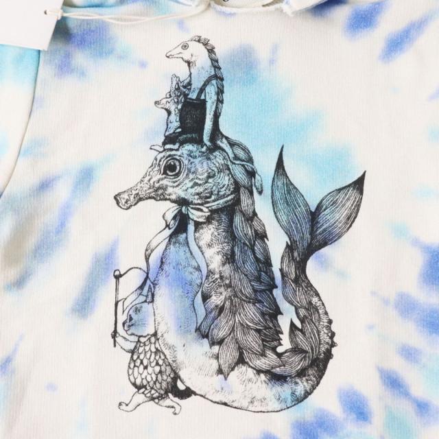 GUCCI - 未使用品◎正規品 イタリア製 GUCCI グッチ 600976 キッズ 半袖 スウェット パーカー ホワイト×ブルー系 子供服 サイズ：24M タグ付き 未使用品◎正規品 イタリア製 GUCCI グッチ 600976 キッズ 半袖