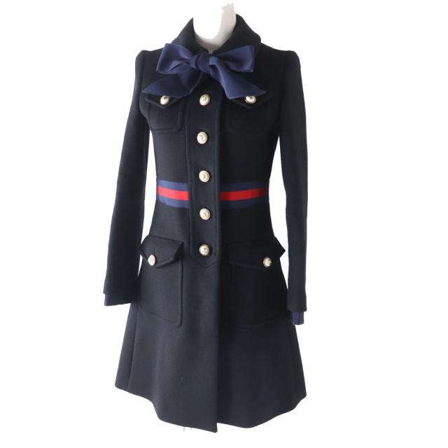 極美品◎正規品 伊製 GUCCI グッチ 448610 レディース 棒タイ付き  