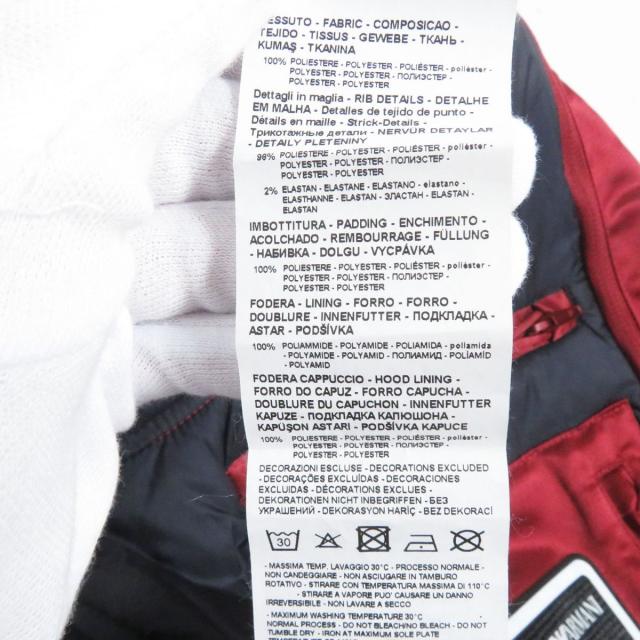 美品□2019年製 黒タグ エンポリオアルマーニ バックロゴ刺繍 レイヤードデザイン WZIP フーデッド 中綿ベスト/ジレ レッド 50 正規品の通販は 美品□2019年製 黒タグ エンポリオアルマーニ バックロゴ刺繍 レイヤードデザイン WZIP フーデッド 中綿ベスト/ジレ レッド 50 正規品の通販は