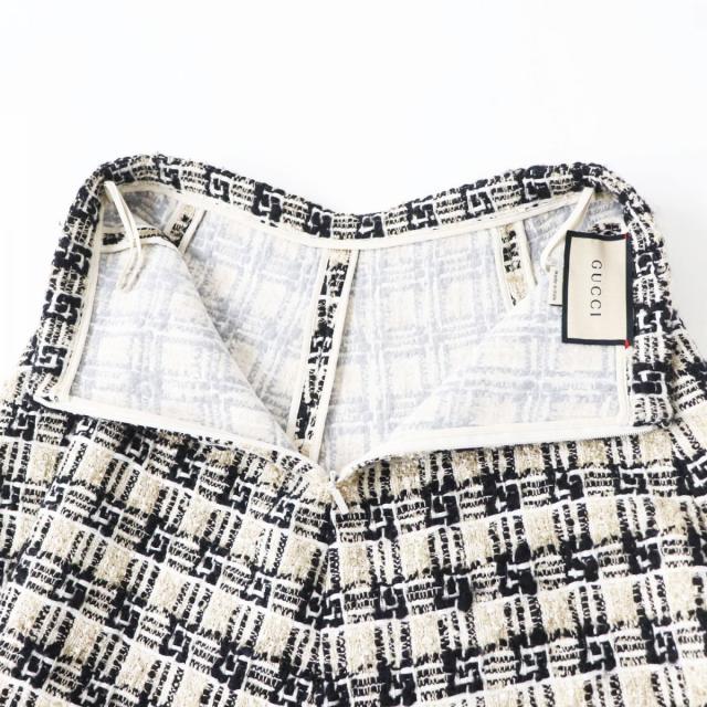 極美品◎正規品 21AW GUCCI グッチ 652126 レディース ツイード Gロゴ  