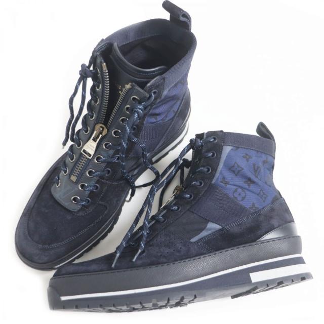 極美品□ルイヴィトン ハーレムライン モノグラム スウェードレザー