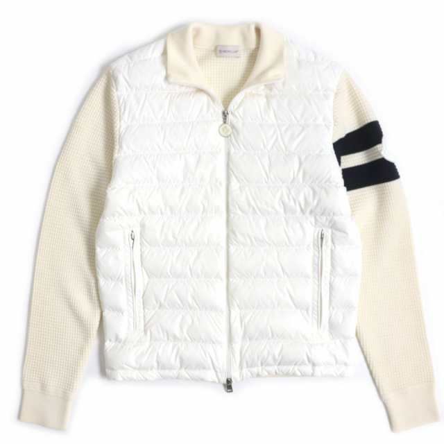 極美品▽2021年製 MONCLER モンクレール CARDIGANTRICOT ラバーロゴ付き ニット切替 WZIP ダウンジャケット クリーム×白  S メンズ 正規品の通販はau PAY マーケット - 衣類＆ブランドリサイクルGREEN | au PAY マーケット－通販サイト