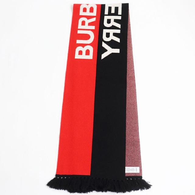 BURBERRY ビッグロゴ マフラー 極美品○BURBERRY バーバリー カシミヤ100% ビッグロゴ フリンジ