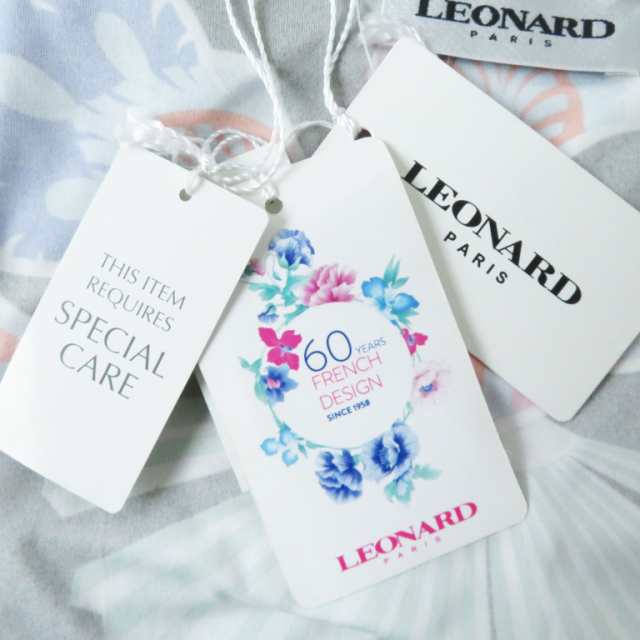 極美品 LEONARD レオナール 0420909 長袖 ワンピース ブラック